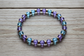 Blue Purple Cracks Glass Bead Bracelets