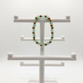 Green Purple Crack Glass Bead Bracelets
