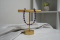 Eggplant Purple Cracks Glass Bead Bracelets