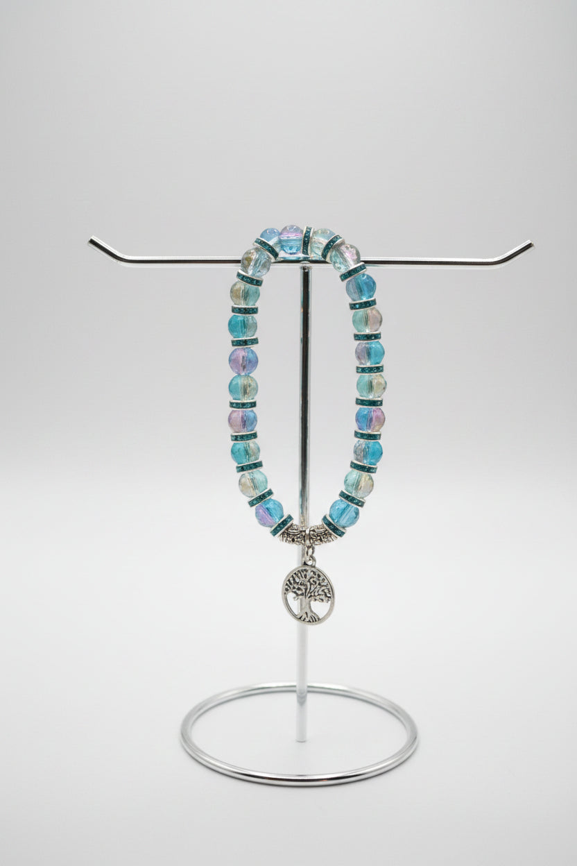 Mix Color Glass Beads Charm Bracelet