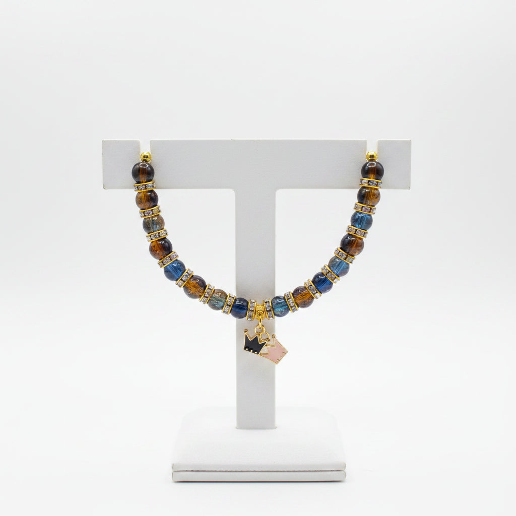 Mix Color Glass Beads Charm Bracelet