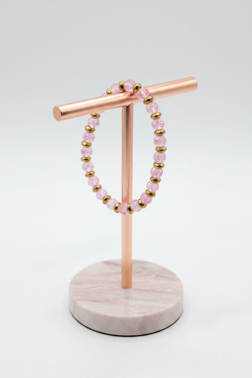 Cherry Blossom Crack Glass Bead Bracelets