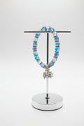 Mix Color Glass Bead Charm Bracelet