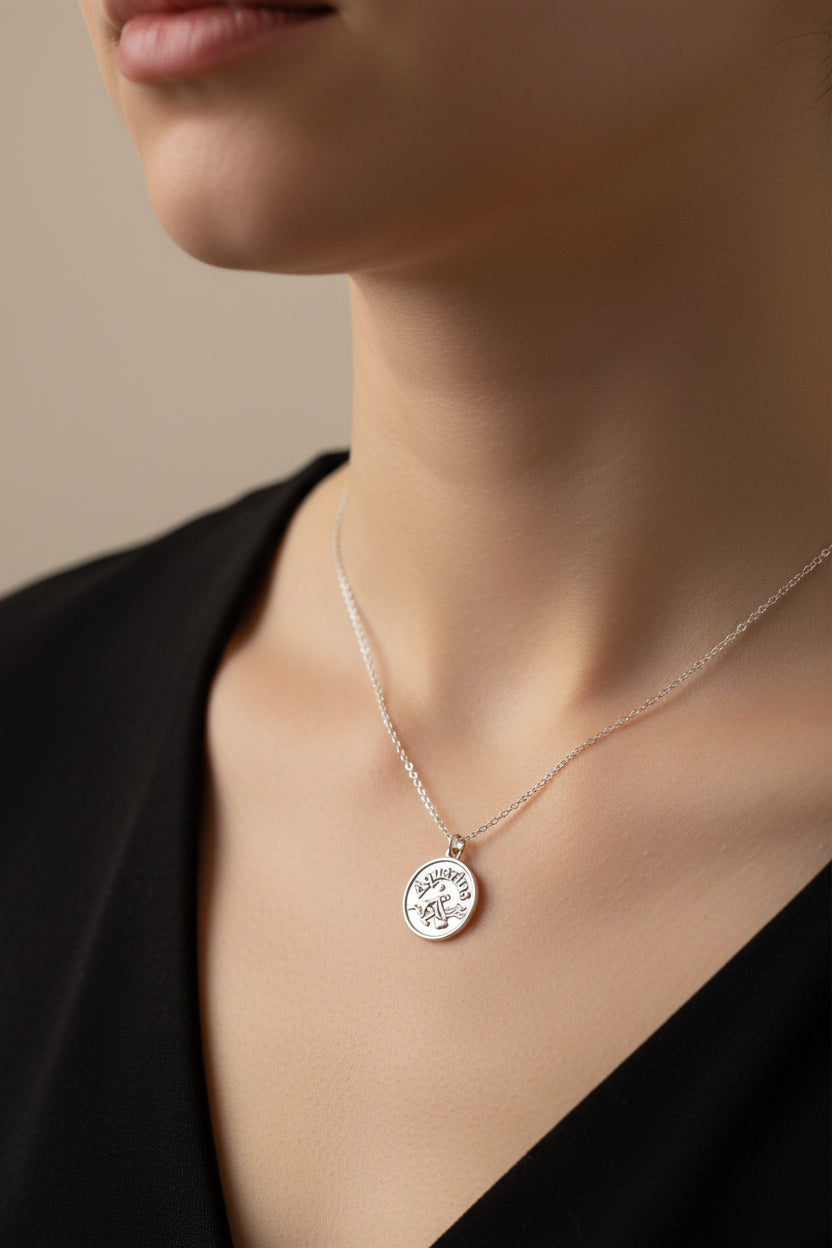 Birthstone Necklace (Aquarius)